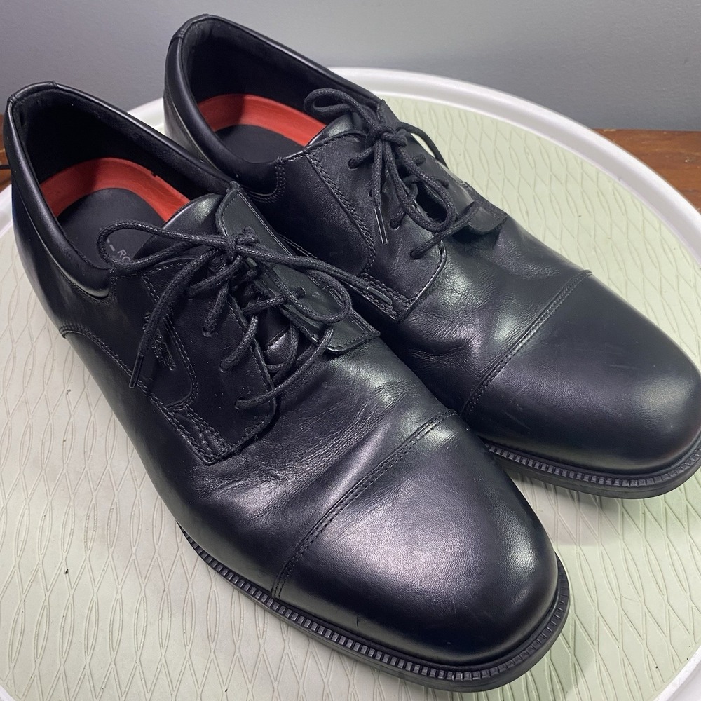 ROCKPORT Men's Essential Details Dress Shoe Hydroshield Waterproof, Black‎ US 13